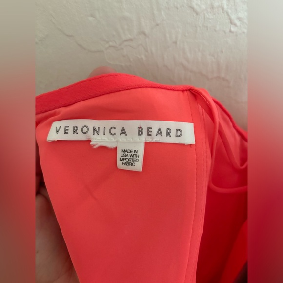 $548 EUC Veronica Beard Colebrook Neon Pink Midi Dress - Picture 7 of 10